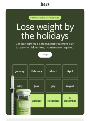 Get weight loss results by the holidays