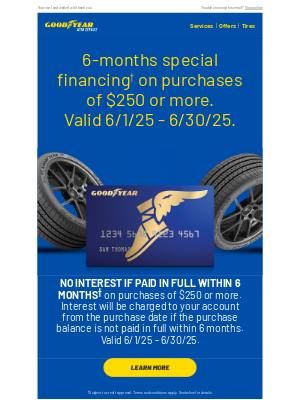 Goodyear Auto Service - The best road trip starts with special financing