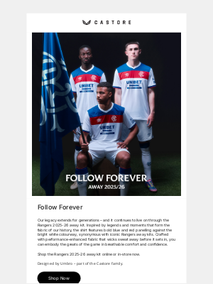 Castore - Now Live | Rangers FC 25/26 Away Kit