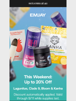 Emjay - this weekend: up to 20% off ⚡️