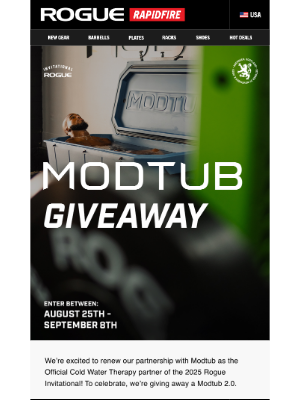 Rogue Fitness - Modtub Giveaway - The Official Cold Water Therapy Partner of the 2025 Rogue Invitational