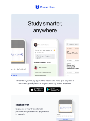 Course Hero - 🚀 Boost your brainpower on the go