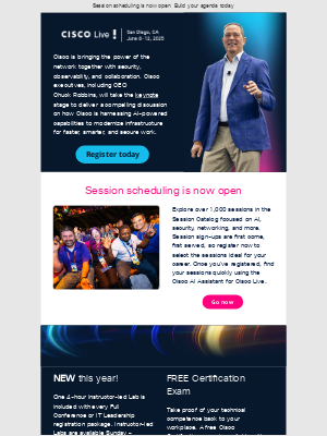 Cisco - Save on Cisco Live by registering before May 12
