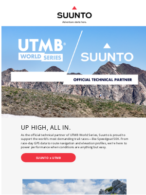 suunto - Snowbird’s steepest. UTMB Speedgoat is here.