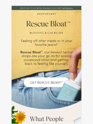 Apothekary - What people are saying about Rescue Bloat™