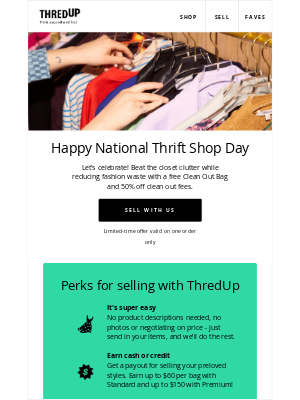thredUP - It's our favorite holiday (open to reveal)