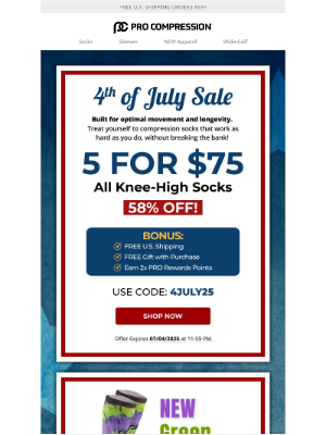 PRO Compression - 4th of July Sale is LIVE! 🇺🇸