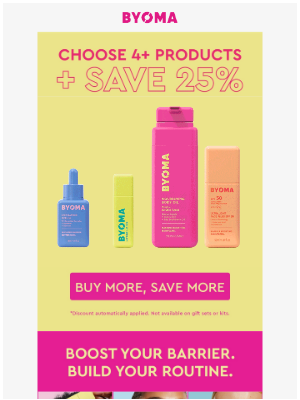Byoma (United Kingdom) - Your skincare routine, but 25% OFF!