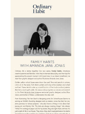 Ordinary Habit - Amanda Jane Jones shares her family's habits