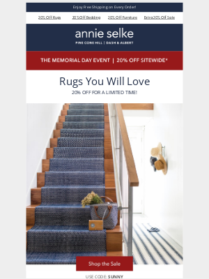Annie Selke - Rug Goals: 20% Off Our Most-Loved Styles 🇺🇸