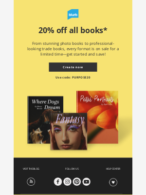 Blurb - On now: 20% off every book format!