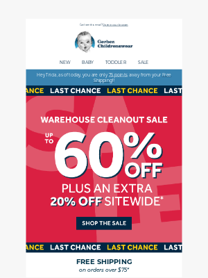 Gerber Childrenswear - DEALS ENDING: Warehouse Cleanout Sale