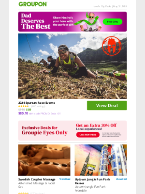 Groupon - 2024 Spartan Race Events