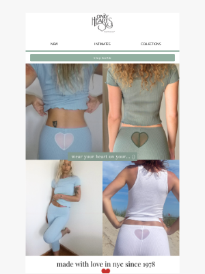 Only Hearts Ltd - Wear Your Heart on Your 😉 New Eco Rib Capri!