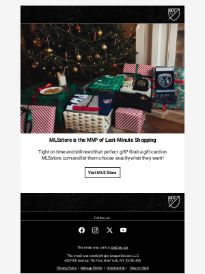 Major League Soccer - ⚽ MLSstore is the MVP of Last-Minute Shopping