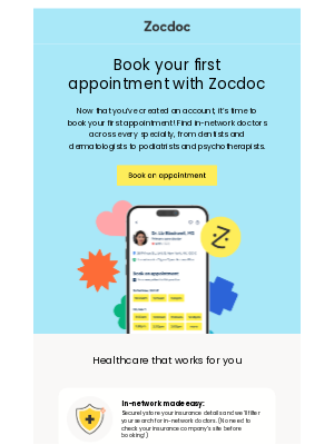 Zocdoc - jamie, ready to book your first appointment with Zocdoc?