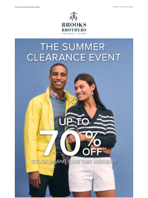 Brooks Brothers - Up to 70% off at Factory now!