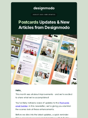 Designmodo - Designmodo Product Updates: August 2025