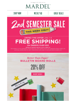 Mardel Christian and Education Stores, Inc. - Sale Alert! “Better Than Paper” Bulletin Board Rolls!