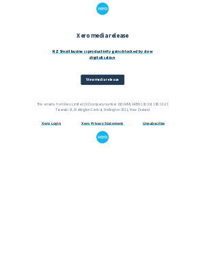 Xero - Xero media release - NZ: Small business productivity gains blocked by slow digitalisation