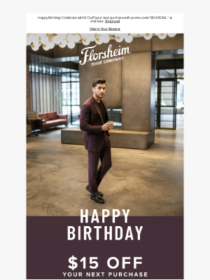 Florsheim Shoes - Happy Birthday!