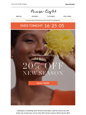 Phase Eight (United Kingdom) - ENDS TONIGHT: 20% off new season