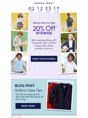 Frenchtoast School Uniforms - A+ savings on everything