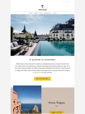 Small Luxury Hotels of the World (United Kingdom) - Discover our most exclusive summer escapes