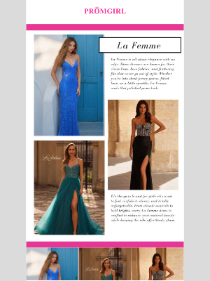 PromGirl - La Femme Prom Dresses = Effortless Elegance ✨