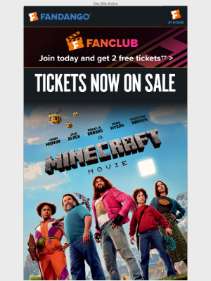 Fandango - Get Tickets For A MINECRAFT MOVIE