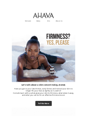 AHAVA - Skin Concern Talks: Firmness