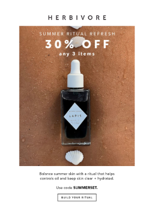 Herbivore Botanicals - Control the summer shine 💙 30% off