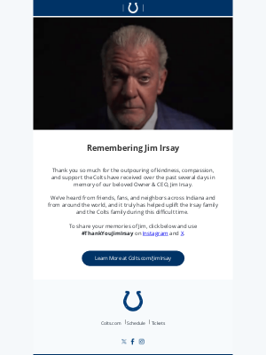 Indianapolis Colts - #ThankYouJimIrsay