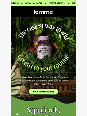 Lemme - Get your greens, 20% off!