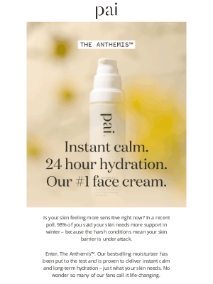 Pai Skincare - Instant calm + 24hr hydration = Our #1 face cream