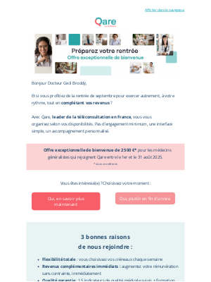 Qare (France) - Téléconsultation à la rentrée ? C'est le moment !