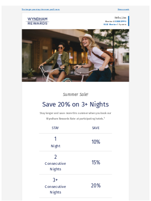 Wyndham Hotel Group - Save 10–20% with Our Summer Sale