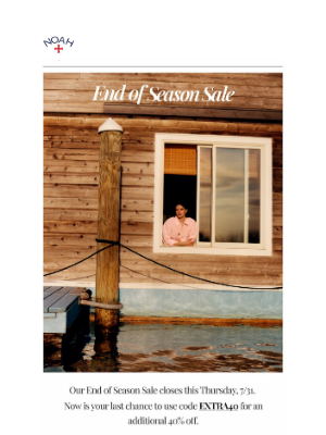 Noah - Sale Ends on Thursday