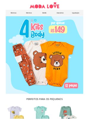 Modalove (Brazil) - 👶 Kits Body Bebê 12 Peças por R$ 149! Aproveite já! 😍