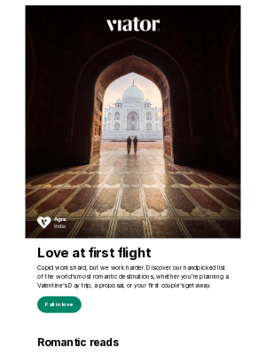 Viator - Stop wanderlusting and get going—no need for Cupid when you have Viator