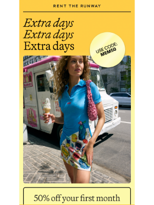 Rent the Runway - There are still a few days left