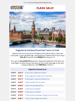 Gate 1 Travel - Explore England and Scotland | Countryside, castles, charming villages and more!