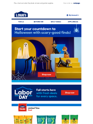 Lowe's - It's never too early to shop Halloween picks👻