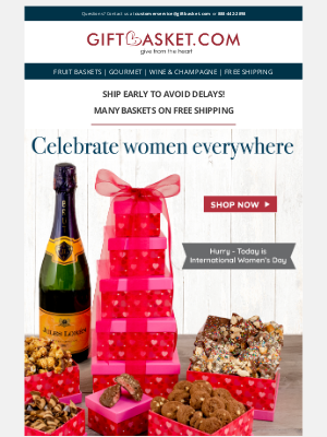 Gift Basket - Raise a toast for International Women’s Day