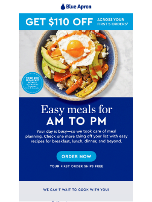 Blue Apron - Breakfast ✅ WFH lunches ✅ Quick dinners ✅