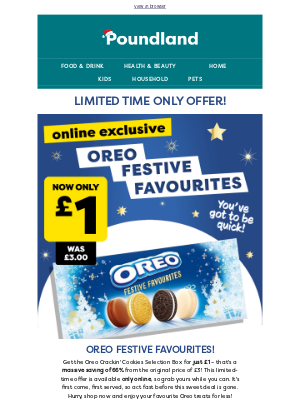 Poundshop - 🍪 £1 OREO SELECTION BOX --> Limited time only!