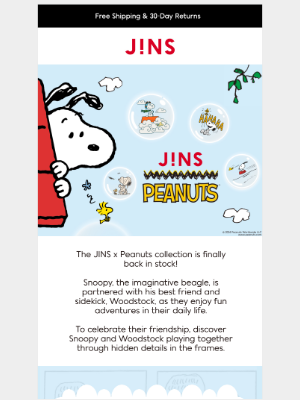 JINS - The JINS x Peanuts Collection Restock!