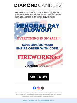 Diamond Candles - 30% off EVERYTHING! 🎉
