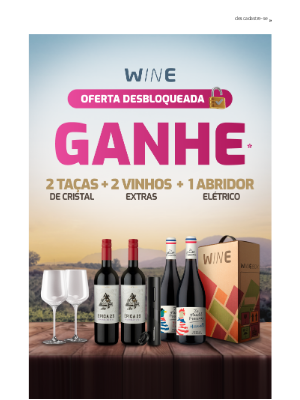 URGENTE: Somente até 23h59min 🍷🚨