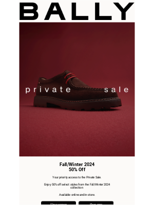 Bally - 50% Off: The Bally Private Sale